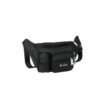Everest Trading Everest 044MDH-BK 14 in. Wide Multiple Pocket Waist Fanny Pack 044MDH-BK